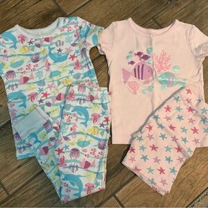 Girls Pajama Sets - Sea Creatures